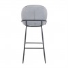 Bar stoel Tabouret Ella Steel velvet