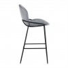 Bar stoel Tabouret Ella Steel velvet