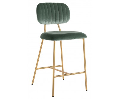 Bar stoel Tabouret Xenia Jade Velvet / Brushed Gold