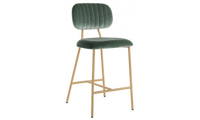 Bar stoel Tabouret Xenia Jade Velvet / Brushed Gold