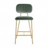 Bar stoel Tabouret Xenia Jade Velvet / Brushed Gold