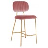 Bar stoel Tabouret Xenia Blush Velvet / Brushed Gold