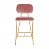 Bar stoel Tabouret Xenia Blush Velvet / Brushed Gold