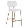 Bar stoel Tabouret Xenia White Bouclé / Brushed Gold