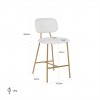 Bar stoel Tabouret Xenia White Bouclé / Brushed Gold