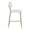 Bar stoel Tabouret Xenia White Bouclé / Brushed Gold