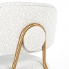 Bar stoel Tabouret Xenia White Bouclé / Brushed Gold