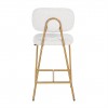 Bar stoel Tabouret Xenia White Bouclé / Brushed Gold