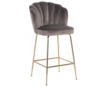 Bar stoel Tabouret Pippa Stone velvet / gold