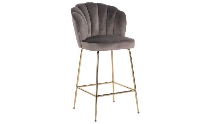 Bar stoel Tabouret Pippa Stone velvet / gold
