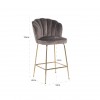 Bar stoel Tabouret Pippa Stone velvet / gold