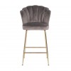 Bar stoel Tabouret Pippa Stone velvet / gold