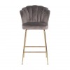 Bar stoel Tabouret Pippa Stone velvet / gold