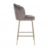 Bar stoel Tabouret Pippa Stone velvet / gold