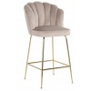 Bar stoel Tabouret Pippa Khaki velvet / gold 