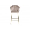 Bar stoel Tabouret Pippa Khaki velvet / gold 