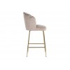 Bar stoel Tabouret Pippa Khaki velvet / gold 