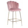 Bar stoel Tabouret Pippa Pink velvet / gold