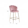 Bar stoel Tabouret Pippa Pink velvet / gold