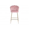 Bar stoel Tabouret Pippa Pink velvet / gold