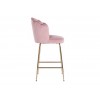 Bar stoel Tabouret Pippa Pink velvet / gold
