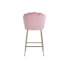 Bar stoel Tabouret Pippa Pink velvet / gold