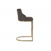 Bar stoel  Tabouret Bolton Stone velvet / gold Fire Retardant