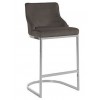 Bar stoel Tabouret Bolton Stone velvet / silver Fire Retardant