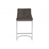 Bar stoel Tabouret Bolton Stone velvet / silver Fire Retardant