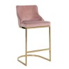 Bar stoel Tabouret Bolton Pink velvet / gold Fire Retardant