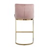 Bar stoel Tabouret Bolton Pink velvet / gold Fire Retardant