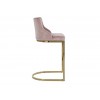 Bar stoel Tabouret Bolton Pink velvet / gold Fire Retardant