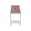 Bar stoel Tabouret Bolton Pink velvet / gold Fire Retardant