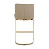 Tabouret Bolton Khaki velvet / gold Fire Retardant