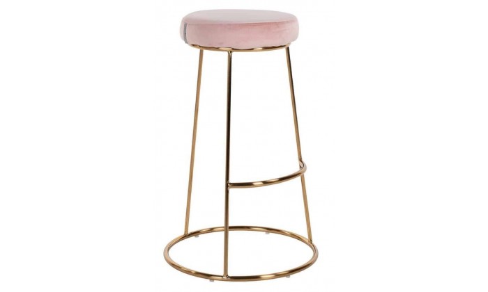 Bar stoel Tabouret Brandy Pink Velvet / dorée