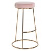 Bar stoel Tabouret Brandy Pink Velvet / dorée