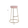 Bar stoel Tabouret Brandy Pink Velvet / dorée