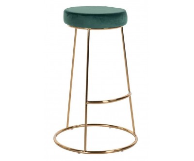 Bar stoel Tabouret Brandy Green Velvet / dorée