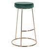 Bar stoel Tabouret Brandy Green Velvet / dorée