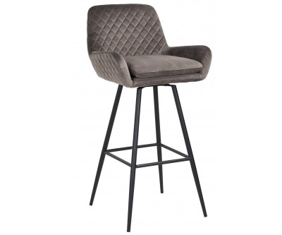 Bar stoel Tabouret Linsey pivotant Stone Velvet