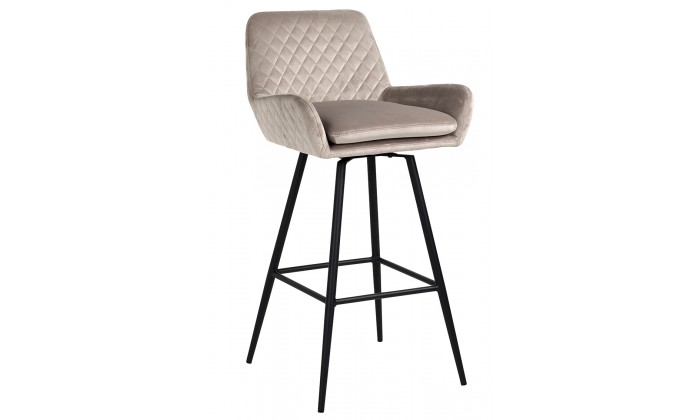 Bar stoel Tabouret Linsey pivotant Khaki Velvet