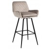 Bar stoel Tabouret Linsey pivotant Khaki Velvet