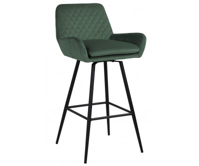 Tabouret Linsey pivotant Green Velvet