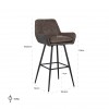 Tabouret Linsey pivotant PU Leather