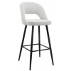 Barstoel Chaise de bar Tabouret Luna White Bouclé / Black