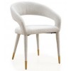 Chaise Gia avec accoudoir White Bouclé