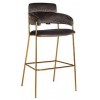 Tabouret de bar Angelica Stone velvet fire retardant