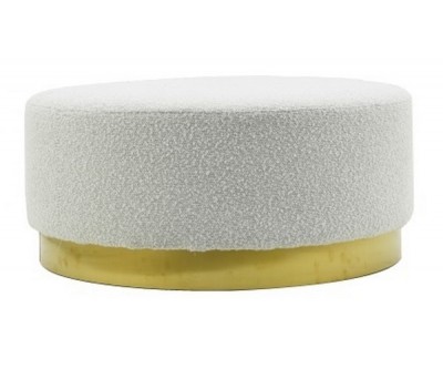 Pouf Emmy 70Ø White Bouclé