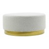 Pouf Emmy 70Ø White Bouclé