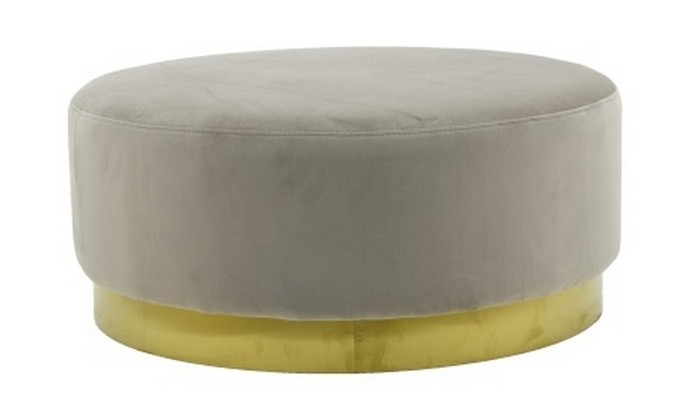 Pouf Emmy 70Ø Khaki Velvet